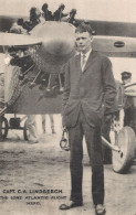 Captain Charles Lindbergh RARE Old Tucks Spirit Of St Louis Plane Postcard - Aviadores