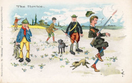 The Novice Shooting Gun Rifle Range Disaster Old Comic Postcard - Humor