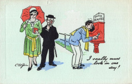 What The Butler Saw Seaside Adult Peeping Tom Machine Old Comic Postcard - Humor