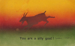 You Are A Silly Goat Old WW1 Comic Postcard - Humor