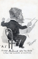 Classical Music Conductor Thos Downey Antique Comic Postcard - Humour