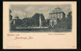 AK Allmannshausen, Schloss Mit Park Und Springbrunnen  - Autres & Non Classés