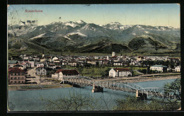 AK Rosenheim, Gesamtansicht Mit Brücke Und Kirchturm  - Rosenheim