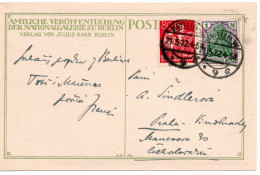 64407 - Deutsches Reich - 1922 - 1M Germania MiF A AnsKte BERLIN -> Tschechoslowakei - Briefe U. Dokumente