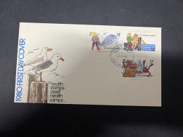 18-5-2024 (5 Z 29) New Zealand FDC - 1980 -  Health Camp (fishing) - FDC