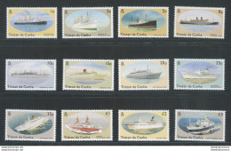 1994 TRISTAN Da CUNHA - Yvert N. 525-36 - Navi - Serie Completa 12 Valori - MNH** - Barcos Polares Y Rompehielos