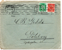 64413 - Deutsches Reich - 1925 - 50Pfg Korbdeckel MiF A Bf CHEMNITZ -> Schweden - Cartas & Documentos