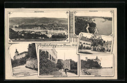 AK Persenbeug An Der Donau, Panorama, Schlosshof Mit Schloss  - Autres & Non Classés