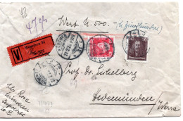 64416 - Deutsches Reich - 1928 - 80Pfg Duerer MiF A W-Bf (500 RM/47gr) MUENCHEN -> HEDEMUENDEN - Briefe U. Dokumente