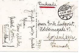 64419 - Deutsches Reich - 1934 - 2@3Pfg Kolonialforscher A AnsKte COTTBUS -> Daenemark - Lettres & Documents