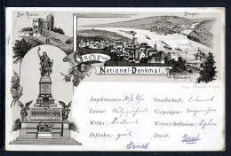 AK Rüdesheim Niederwalddenkmal 1900 Gebraucht #JS191 - Otros & Sin Clasificación