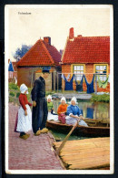 AK Volendam Niederlande Dorfidylle (coloriert) 1928 Gebraucht #IU950 - Autres & Non Classés