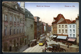 AK Neuss Rhld. Markt Mit Rathaus, Pferdefuhrwerke, Strassenbahnen 1922 Gebraucht #HK114 - Autres & Non Classés