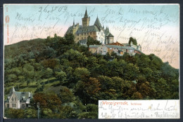 AK Wernigerode, Landkreis Harz Schloss, Bahnpoststempel 1903 Gebraucht #HU240 - Sonstige & Ohne Zuordnung
