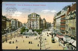AK Brüssel, Belgien Place De Brouckére 1915 Gebraucht #HS091 - Autres & Non Classés