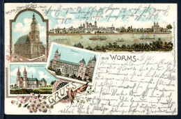 AK Worms Dom, Liebfrauenkirche, Dreifaltigkeitskirche 1901 Gebraucht #HU275 - Other & Unclassified