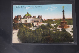 AK Berlin Reichstagsgebäude Und Siegessäule 1925 Gebraucht #PL728 - Autres & Non Classés