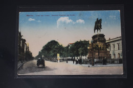 AK Berlin Unter Den Linden. Denkmal Friedrich D Große 1917 Gebraucht #PL704 - Autres & Non Classés