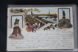 AK Frankfurt Am Main Mehrbildkarte (Schützenbrunnen Usw.) 1899 Gebraucht #PL765 - Autres & Non Classés