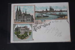 AK Köln Mehrbildkarte (Richhard Wallraf Museum Usw.) 1896 Gebraucht #PL771 - Autres & Non Classés