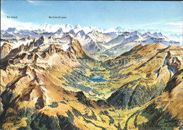 11698359 Lenzerheide Valbella Mit Berninagruppe Panoramakarte Lenzerheide/Lai - Sonstige & Ohne Zuordnung