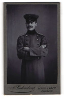 Fotografie A. Gutenberg, Jüterbog, Portrait Hauptmann Ludwig Bürger In Uniform Artillerie Regiment 29  - Guerre, Militaire
