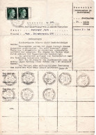 64433 - Deutsches Reich - 1943 - 2@50Pfg Hitler A BehelfsBezugsschein Fuer Sammlermarken (auf A6 Gefaltet, Marken OK) - Lettres & Documents