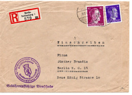 64436 - Deutsches Reich - 1942 - 40Pfg Hitler MiF A Dienst-OrtsBf BERLIN, Abs: Ernaehrungsamt Grossbezugsscheinstelle - Lettres & Documents
