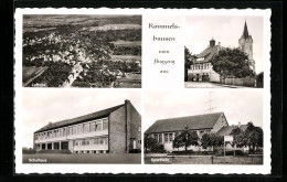 AK Rommelshausen, Schule, Sporthalle, Kirche, Fliegeraufnahme  - Andere & Zonder Classificatie