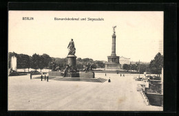 AK Berlin, Bismarckdenkmal Und Siegessäule  - Tiergarten