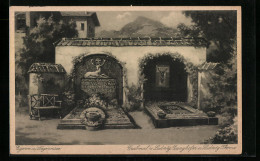 Künstler-AK Egern A. Tegernsee, Grabmal Von Ludwig Ganghofer Und Ludwig Thoma  - Tegernsee