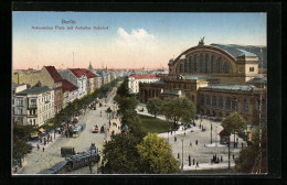 AK Berlin, Hotel Preussischer Hof Am Askanischen Platz Mit Anhalter Bahnhof Und Strassenbahn  - Tram