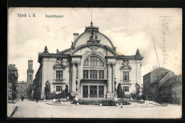 AK Fürth I. B., Stadttheater Mit Anlage  - Théâtre