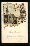 Lithographie München, Standesamt Mit Rathausturm  - München