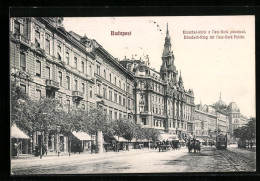 AK Budapest, Elisabeth-Ring Mit New-York Palais  - Ungarn