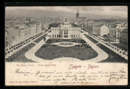 AK Zagreb, Franz Josef-Platz Aus Der Vogelschau  - Croatie