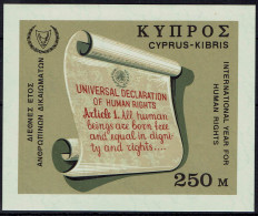 Cyprus Zypern 1968 - BL6 - Menschenrechte - Human Rights - Neufs