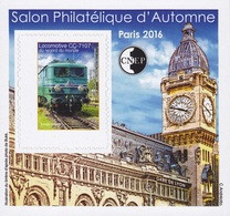 CNEP Le N°  73 A De 2016 - Bloc Non Dentelé - Salon D'automne à PARIS - Locomotive CC-71076 - Gare De Lyon - CNEP