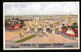 AK Leipzig, Turnfest 1913, Festplatz Aus Der Vogelschau  - Andere & Zonder Classificatie