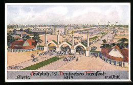 AK Leipzig, Turnfest 1913, Festplatz, Gesamtansicht Von Oben  - Sonstige & Ohne Zuordnung