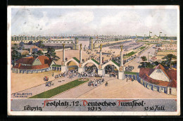 AK Leipzig, Turnfest 1913, Festplatz, Gesamtansicht Aus Der Vogelschau  - Autres & Non Classés
