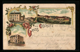 Lithographie Coschütz, Gasthof Zu Coschütz, Handlung Von Eduard Finsterbusch  - Autres & Non Classés