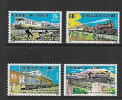 DJIBOUTI 1979 TRAINS YVERT N°491/494 NEUF MNH** - Trains
