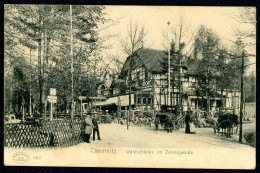 AK Chemnitz Waldschänke Im Zeissigwald 14.10.1907 Gebraucht #HU346 - Autres & Non Classés
