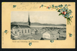 AK Chieming Ldkr. Traunstein Blick über Chieming Auf Den Chiemsee 1906 Gebraucht #HU468 - Autres & Non Classés