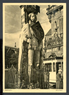 AK Bremen Roland Denkmal Vor Rathaus 1938 Gebraucht #HC097 - Altri & Non Classificati