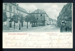 AK Saargemünd -Deutsches Kaiserreich Landgerichtsplatz 1901 Gebraucht #HC133 - Autres & Non Classés