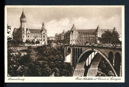 AK Luxemburg-Stadt Adolphe-Brücke Mit Musée De La Banque 1931 Gebraucht #HE573 - Autres & Non Classés