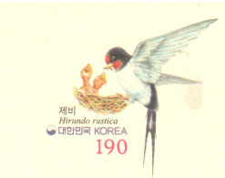 Korea 2004, Bird, Birds, Postal Stationery, Pre-Stamped Post Card, 1v, MNH** - Golondrinas