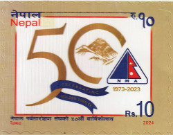 NEPAL 2024 Nepal Mountaineering Association, Mountain, Golden Jubilee, MNH (**) - Nepal